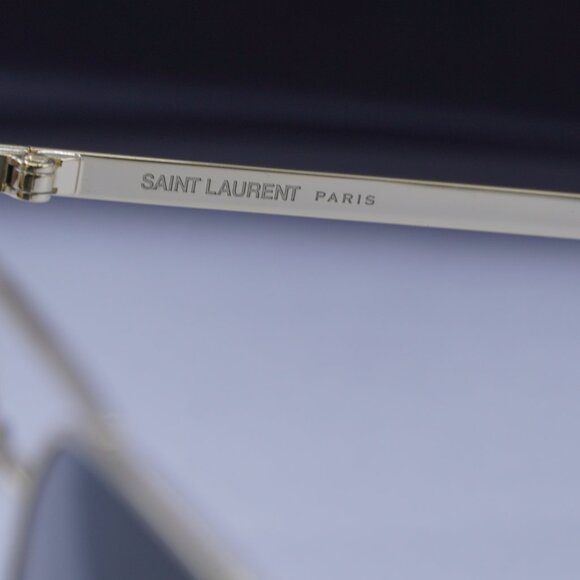 Saint Laurent SL279 005 Aviator Sunglasses - Gold/Grey - Picture 8 of 9